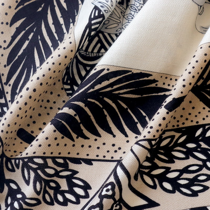 Silk Wool Scarf 135CM Luxury D - Winter Clothing Hong Kong ulasan dan harga