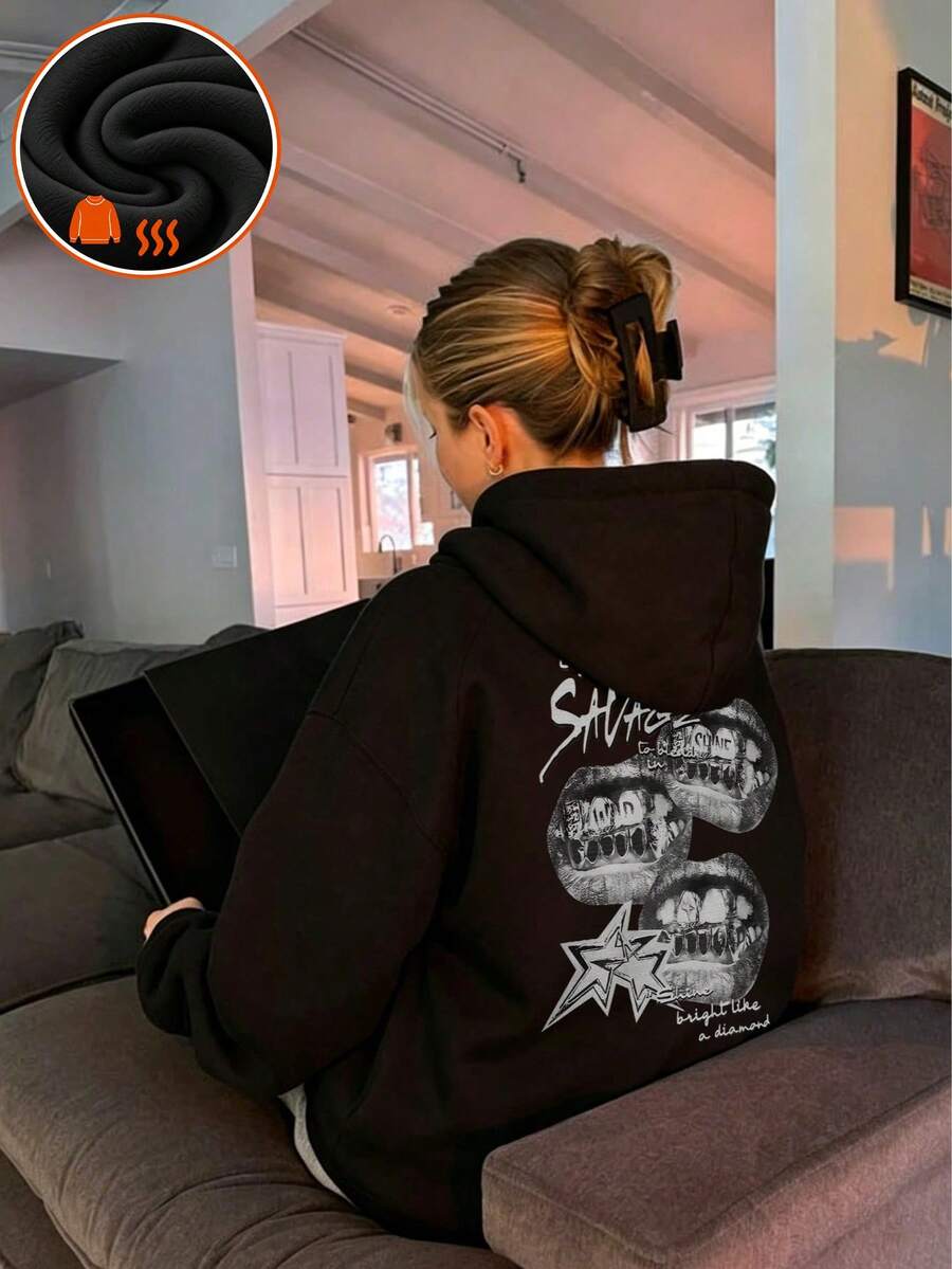 1pc Tween Girl Thermal Lined T - Winter Clothing Drawing ulasan dan harga