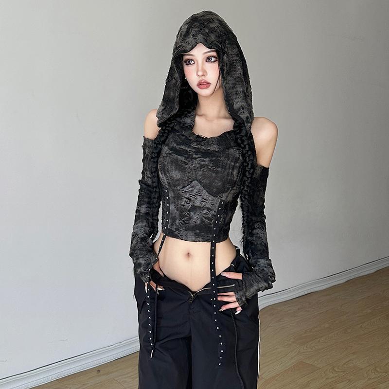 Off Shoulder Hoodie Long Sleev - Winter Clothing For Women ulasan dan harga
